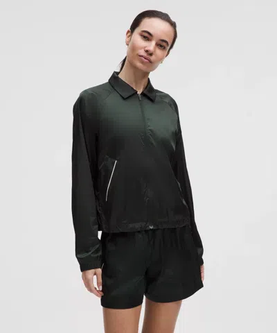 Lululemon Stretch Satin Nylon Jacket In Green