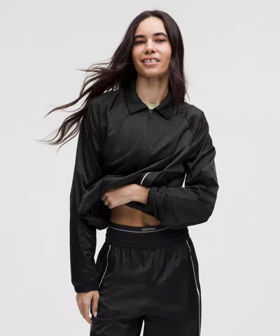 Lululemon Stretch Satin Nylon Jacket In Black