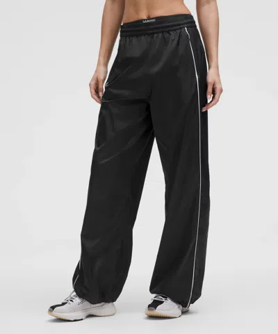 Lululemon Stretch Satin Nylon Mid-rise Pants In Black