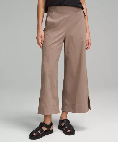 Lululemon Stretch Woven High-rise Wide-leg Cropped Pants In Pink