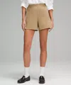 Lululemon Stretch Woven Relaxed-fit High-rise Short 4" In Brown