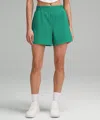 Lululemon Stretch Woven Relaxed-fit High-rise Shorts 4" In Green