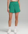 Lululemon Stretch Woven Relaxed-fit High-rise Short 4" In Green