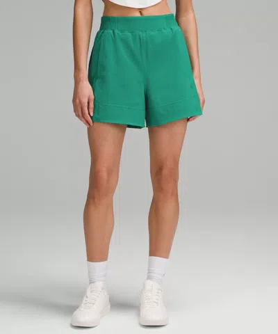Lululemon Stretch Woven Relaxed-fit High-rise Shorts 4" In Green