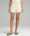 Lululemon Stretch Woven Relaxed-fit High-rise Shorts 4" In White