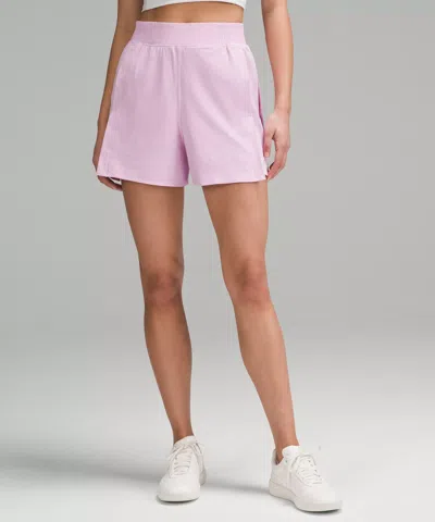 Lululemon Stretch Woven Relaxed-fit High-rise Shorts 4" In Pink