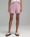 Lululemon Stretch Woven Relaxed-fit High-rise Shorts 4" In Pink
