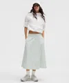 Lululemon Stretch Woven Ruffle-waist Midi Skirt In White