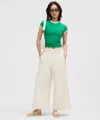 Lululemon Stretch Woven Ruffle-waist Wide-leg Cropped Pants
