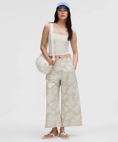 Lululemon Stretch Woven Ruffle-waist Wide-leg Cropped Pants