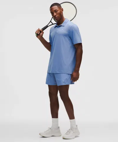 Lululemon Striped Mesh Tennis Short 5" In Blue
