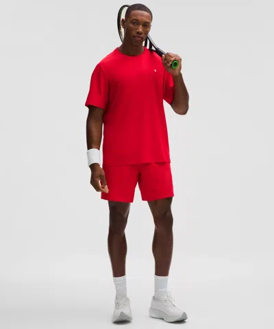 Lululemon Striped Mesh Tennis Short 7"