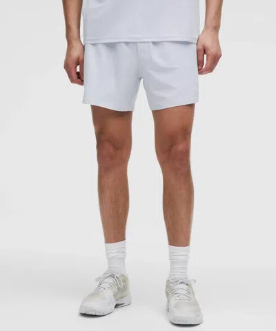Lululemon Striped Mesh Tennis Shorts 5" In Gray