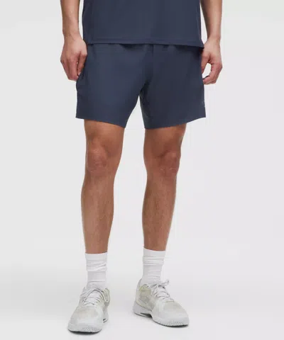 Lululemon Striped Mesh Tennis Shorts 7" In Blue