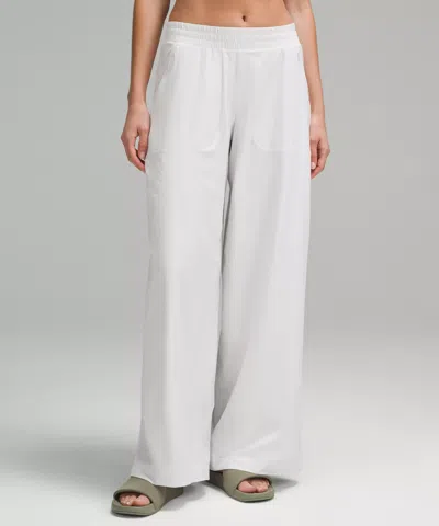 Lululemon Swift Mid-rise Wide-leg Pants In White