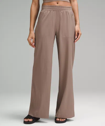 Lululemon Swift Mid-rise Wide-leg Pants In Brown