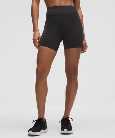 Lululemon Swift Speed High-rise Shorts 6" In Black