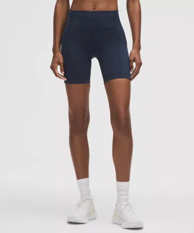 Lululemon Swift Speed High-rise Shorts 6" In Blue