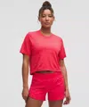 Lululemon Swiftly Cropped Oversized T-shirt In Red