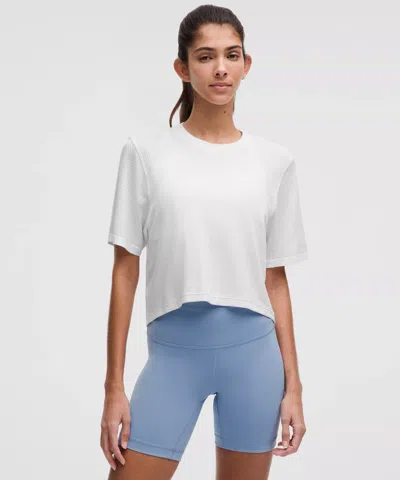 Lululemon Swiftly Cropped Oversized T-shirt In White