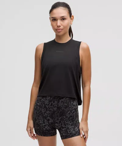 Lululemon Swiftly Cropped Oversized Tank Top In Black