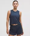 Lululemon Swiftly Cropped Oversized Tank Top In Blue