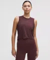 Lululemon Swiftly Cropped Oversized Tank Top In Red