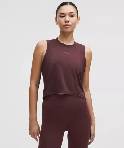 Lululemon Swiftly Cropped Oversized Tank Top In Red
