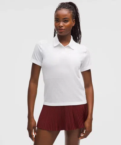 Lululemon Swiftly Diamond-knit Polo Shirt