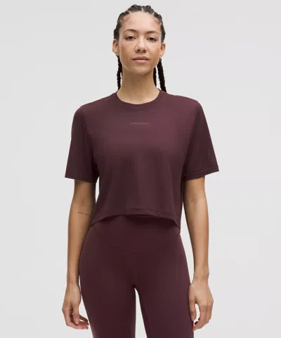 Lululemon Swiftly High-low Cropped Short-sleeve Shirt