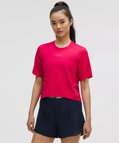 Lululemon Swiftly High-low Cropped Short-sleeve Shirt