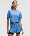 Lululemon Swiftly High-low Cropped Short-sleeve Shirt