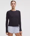 Lululemon Swiftly Mesh-back Long-sleeve Shirt In Black