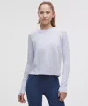Lululemon Swiftly Mesh-back Long-sleeve Shirt In Blue