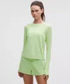 Lululemon Swiftly Mesh-back Long-sleeve Shirt In Green