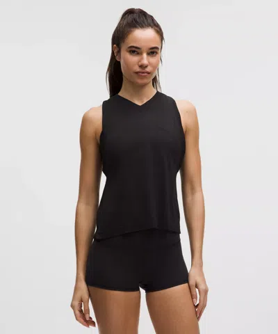 Lululemon Swiftly Open-hole V-neck Tank Top In Black