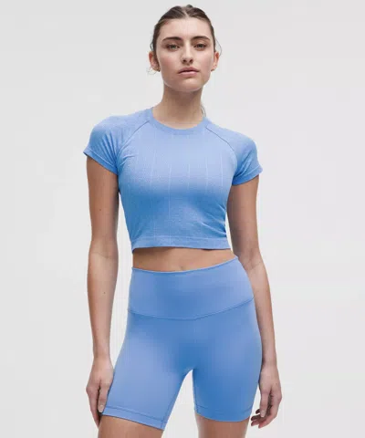 Lululemon Swiftly Pointelle Cropped Short-sleeve Shirt