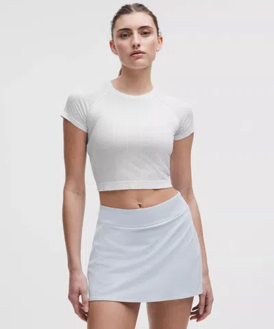 Lululemon Swiftly Pointelle Cropped Short-sleeve Shirt