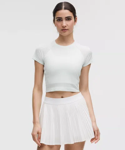 Lululemon Swiftly Pointelle Cropped Short-sleeve Shirt