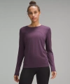 Lululemon Swiftly Relaxed Long-sleeve Shirt In Purple