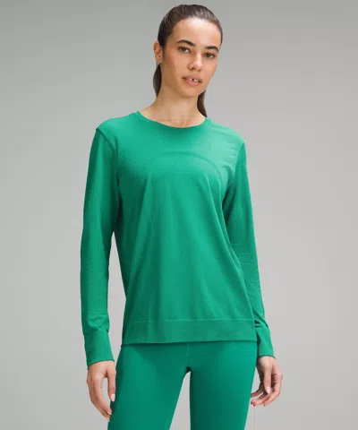 Lululemon Swiftly Relaxed Long-sleeve Shirt In Green