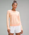 Lululemon Swiftly Relaxed Long-sleeve Shirt Hip Length In Pink