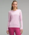 Lululemon Swiftly Relaxed Long-sleeve Shirt Hip Length In Pink