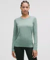 Lululemon Swiftly Relaxed Long-sleeve Shirt Hip Length In Green