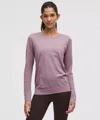 Lululemon Swiftly Relaxed Long-sleeve Shirt Hip Length In Purple