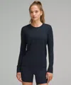 Lululemon Swiftly Relaxed Long-sleeve Shirt Hip Length In Black