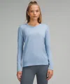 Lululemon Swiftly Relaxed Long-sleeve Shirt Hip Length In Blue