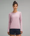 Lululemon Swiftly Relaxed Long-sleeve Shirt Hip Length In Pink