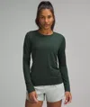Lululemon Swiftly Relaxed Long-sleeve Shirt Hip Length In Green