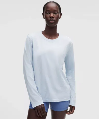 Lululemon Swiftly Relaxed Long-sleeve Shirt Hip Length In Blue